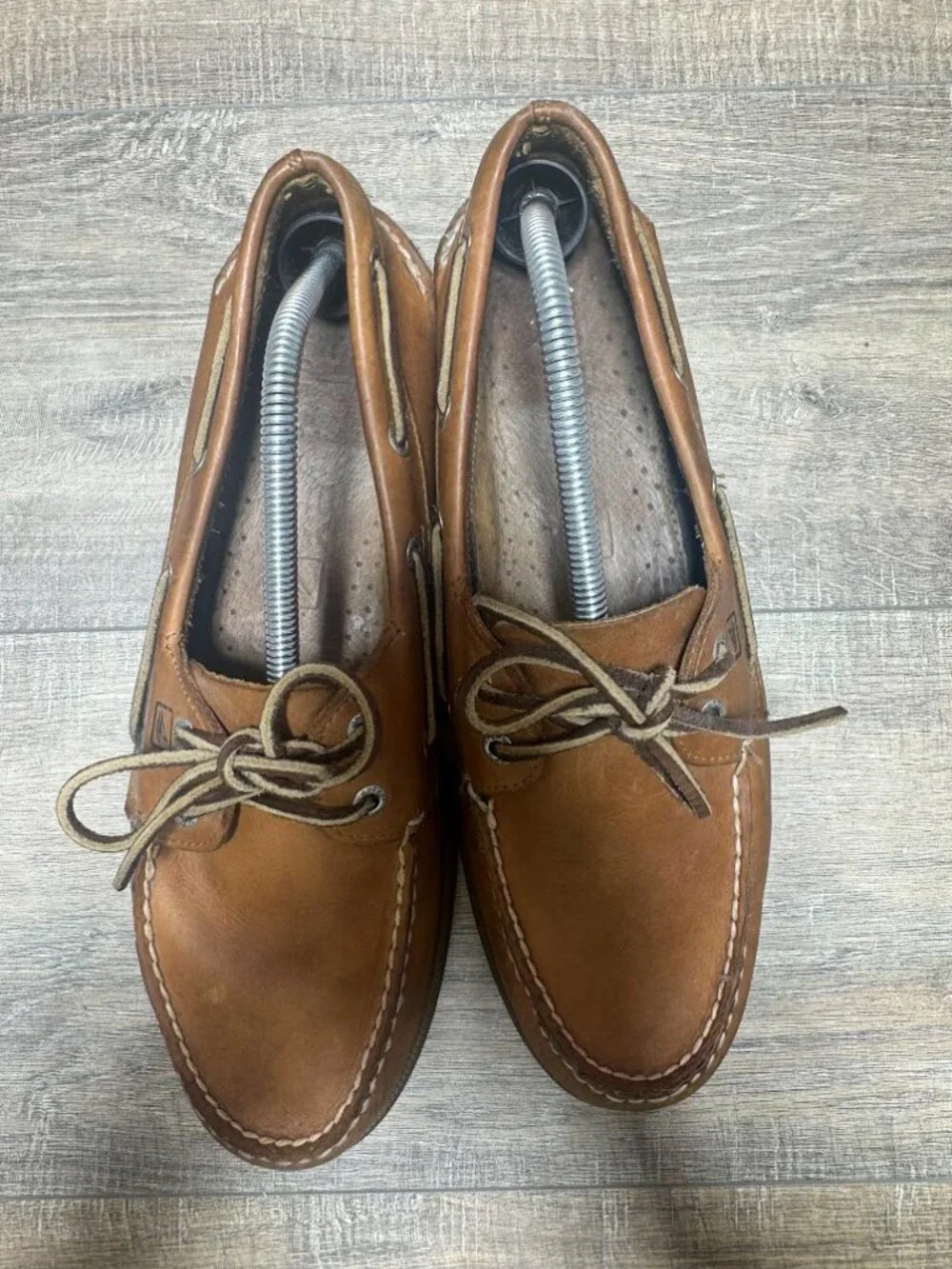 Sperry Authentic Original 2 Eye Brown Leather Boat Shoes Men's Size 11